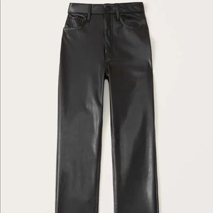 Abercrombie Fitch Vegan Leather Ankle Straight Pants - NEW WITH TAGS!